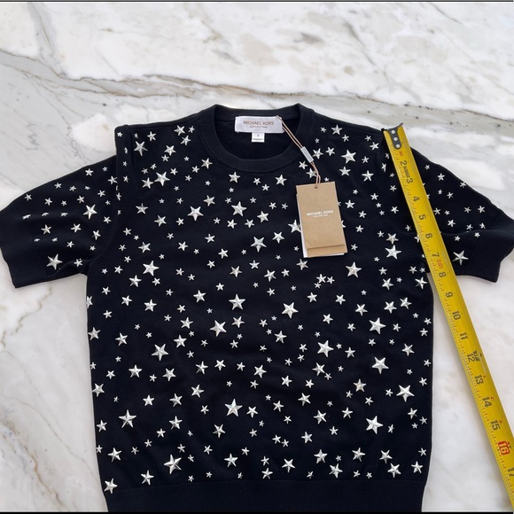 MICHAEL KORS COLLECTION STAR KNIT TOP SIZE SMALL NWTS! - Picture 10 of 13